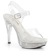 Fabulicious Cocktail 508Srsi Clear Silver Rhinestone Shoes